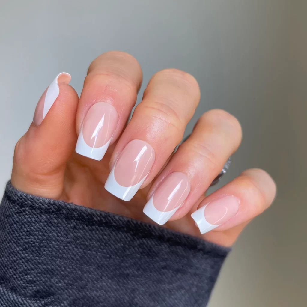 short french tip nails