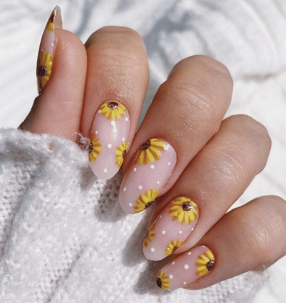 sunflower nails