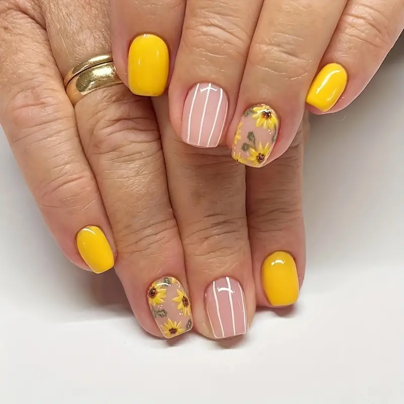 sunflower nails