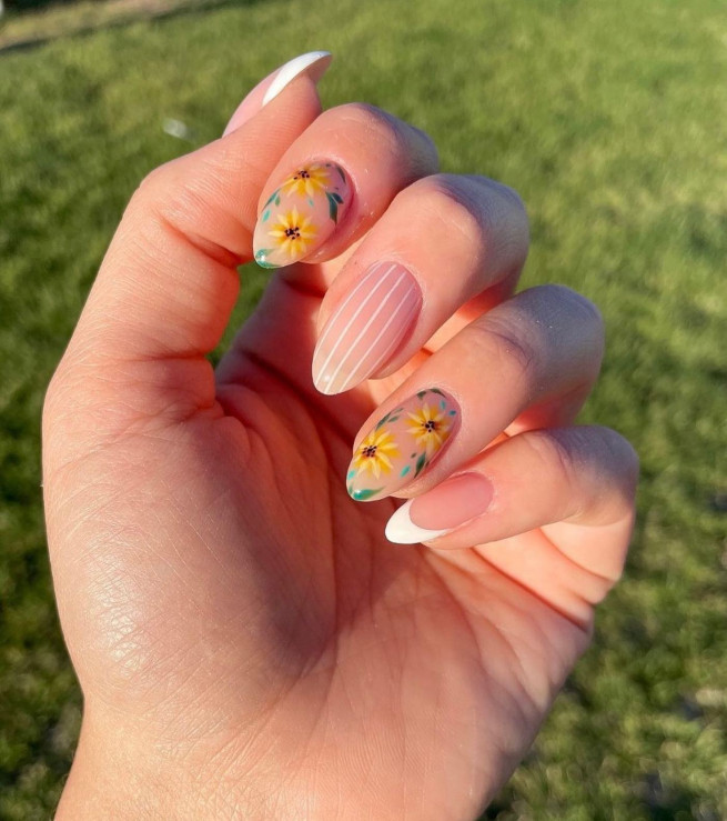 sunflower nails