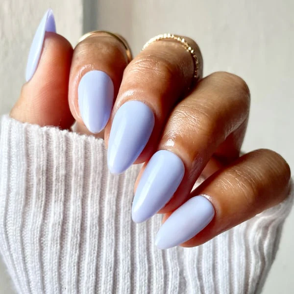 light blue nails