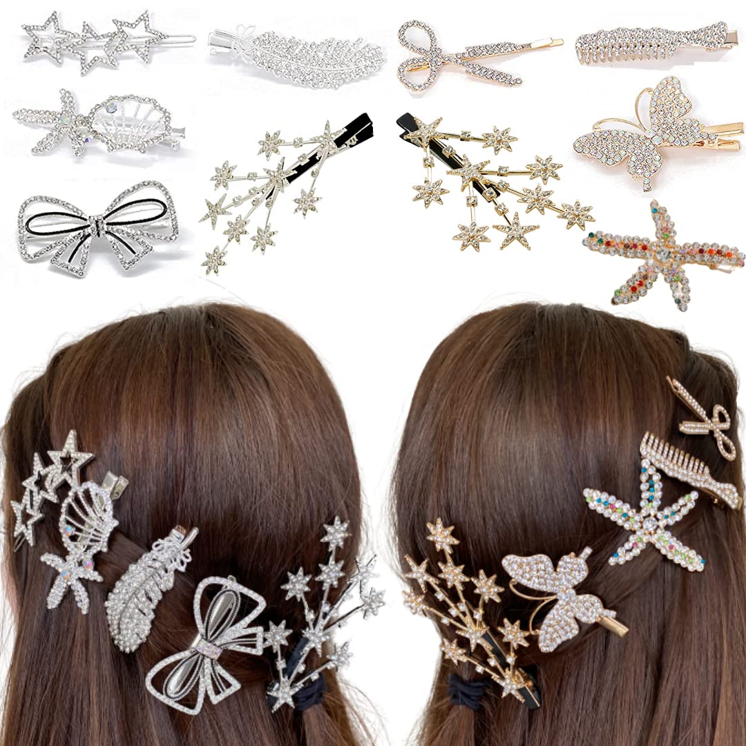  Rhinestone Hair Clips