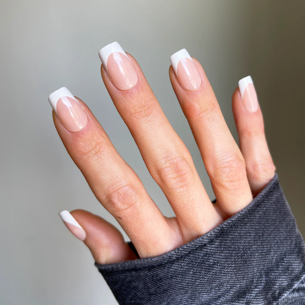 white french tip nails