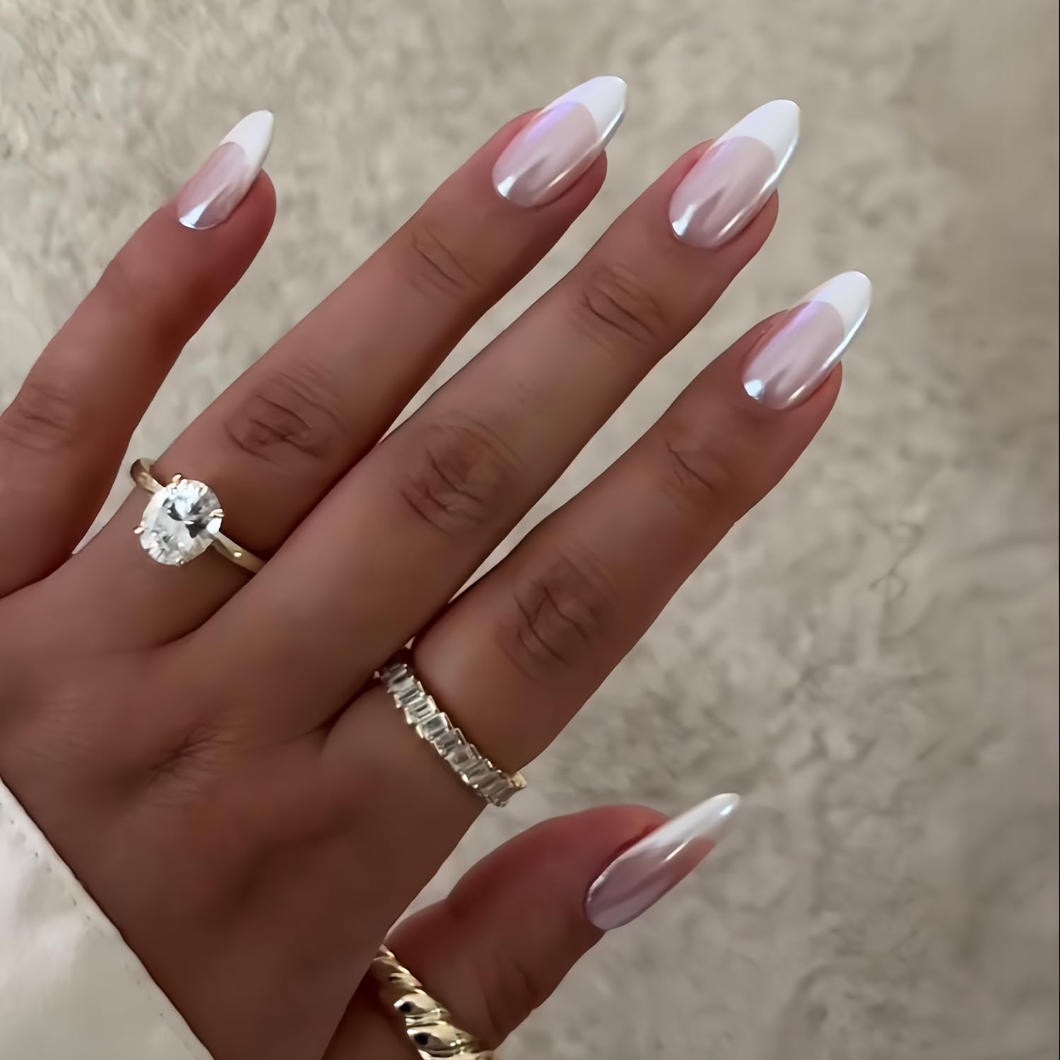 white french tip nails