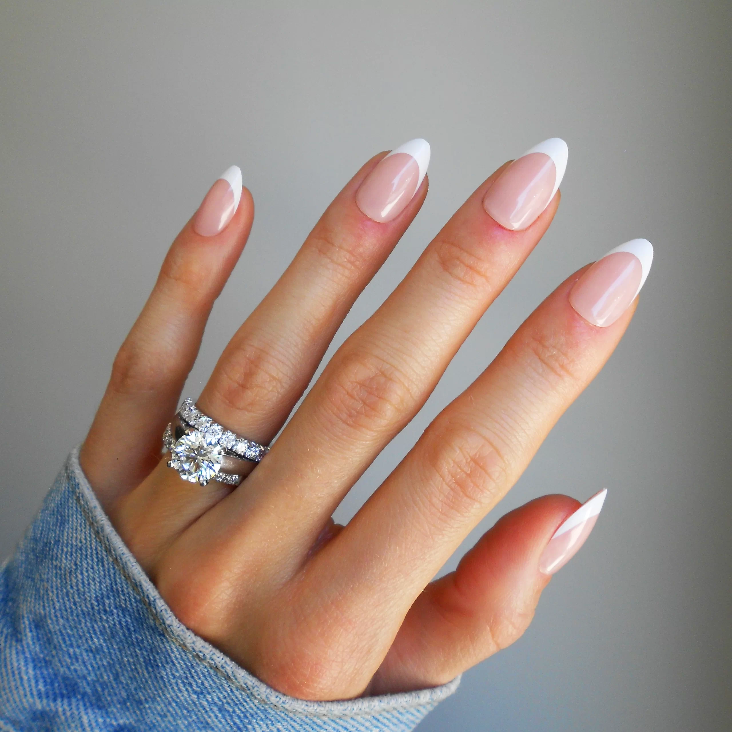 Almond French Tip Nails