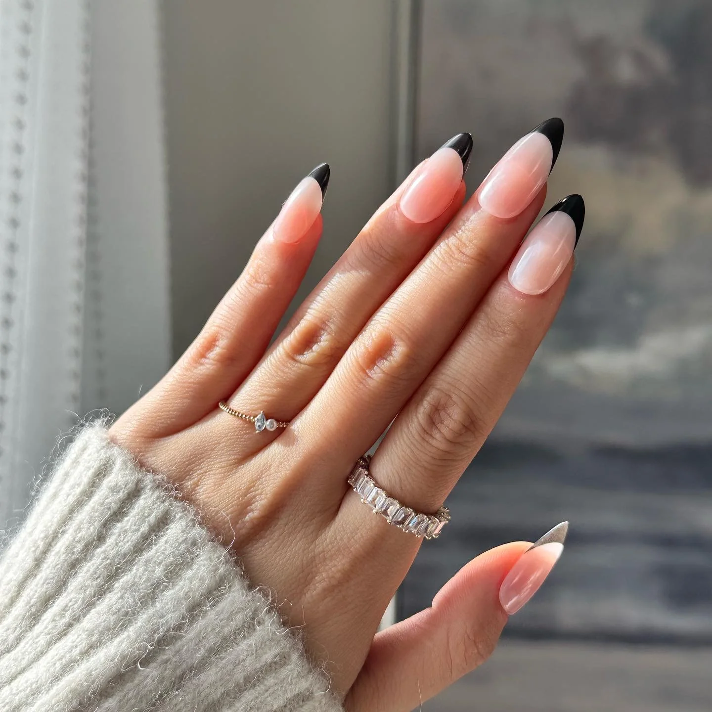 Almond French Tip Nails