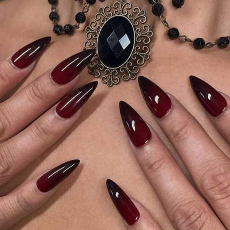 Black and Red Nails