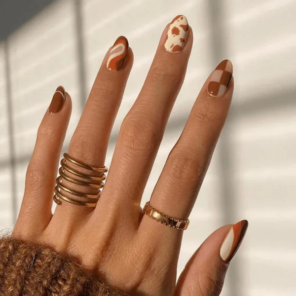 fall acrylic nails