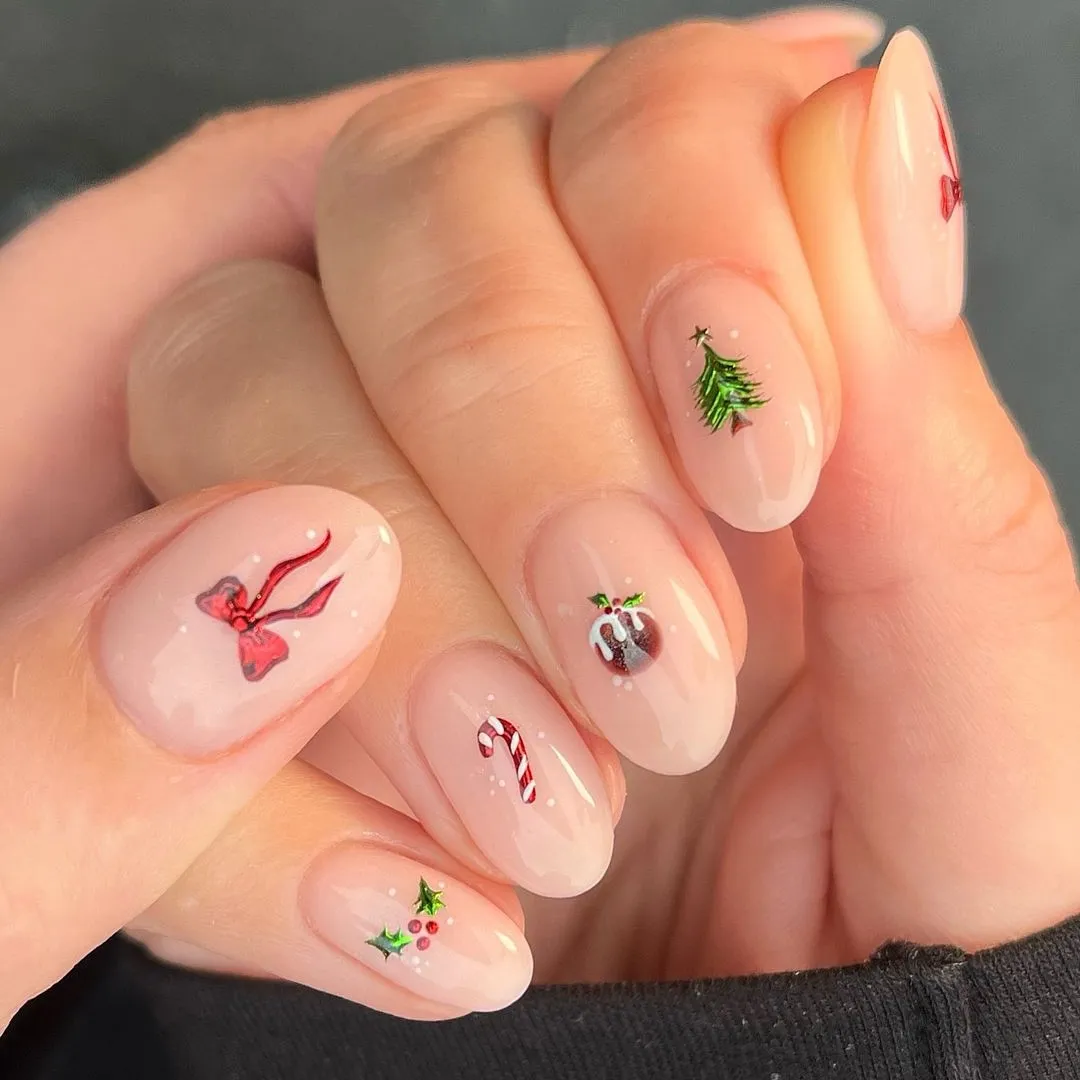 gel christmas nails