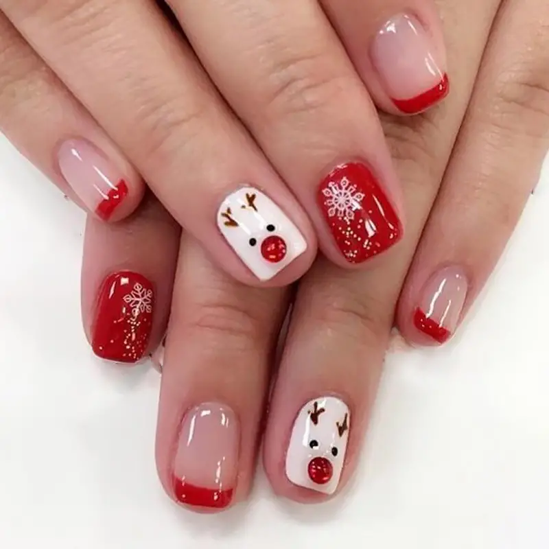 gel christmas nails