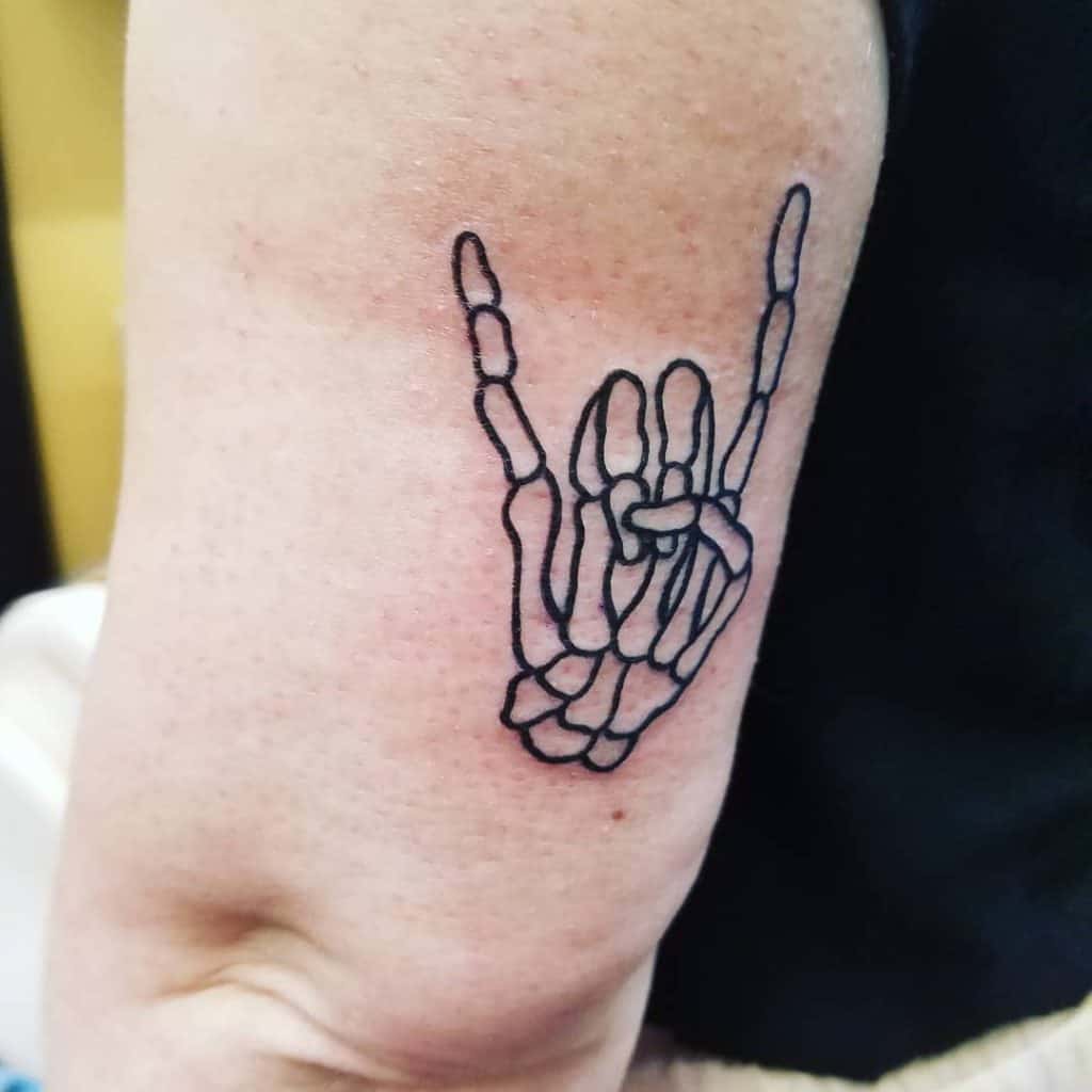 skeleton hand tattoo