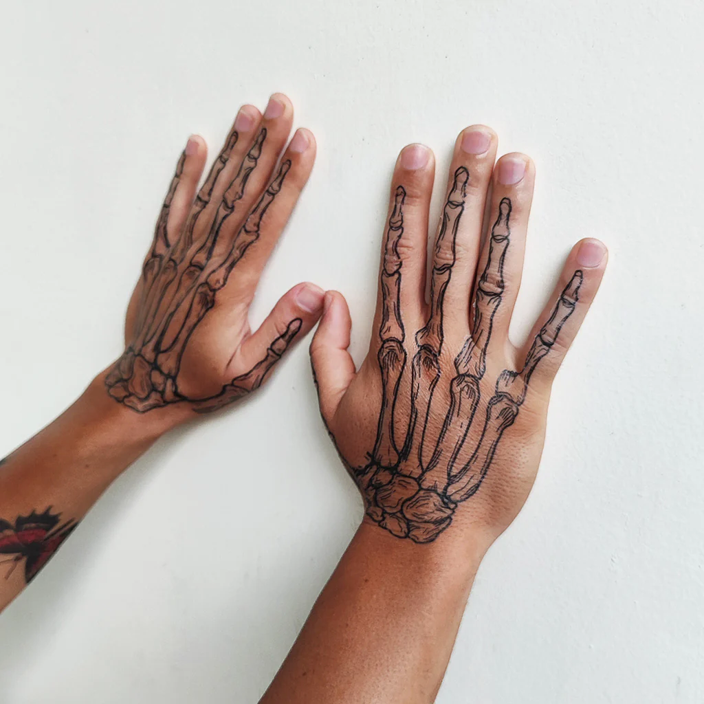 skeleton hand tattoo