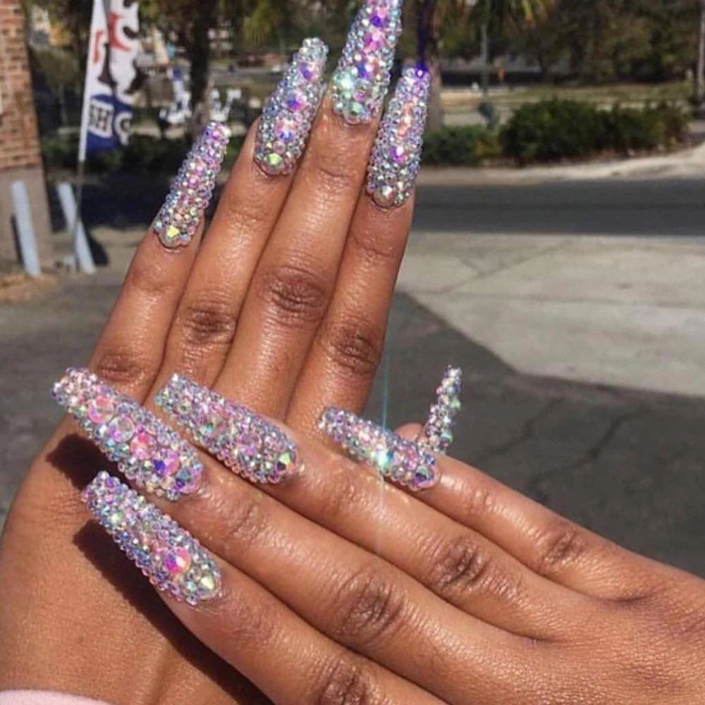 glitter rhinestones for nails