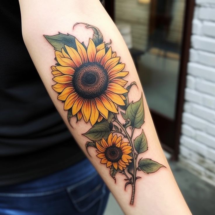 sunflower tattoo